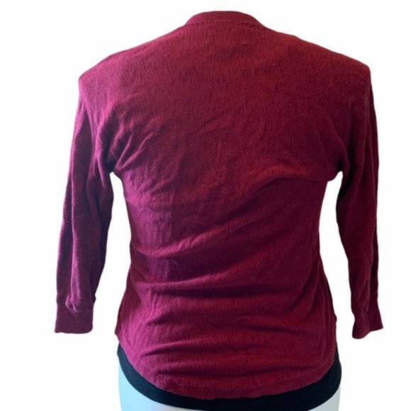 American Eagle | Maroon Open-Front 3/4 Sleeve Cardigan or Sweater | Sz S - Picture 2 of 8
